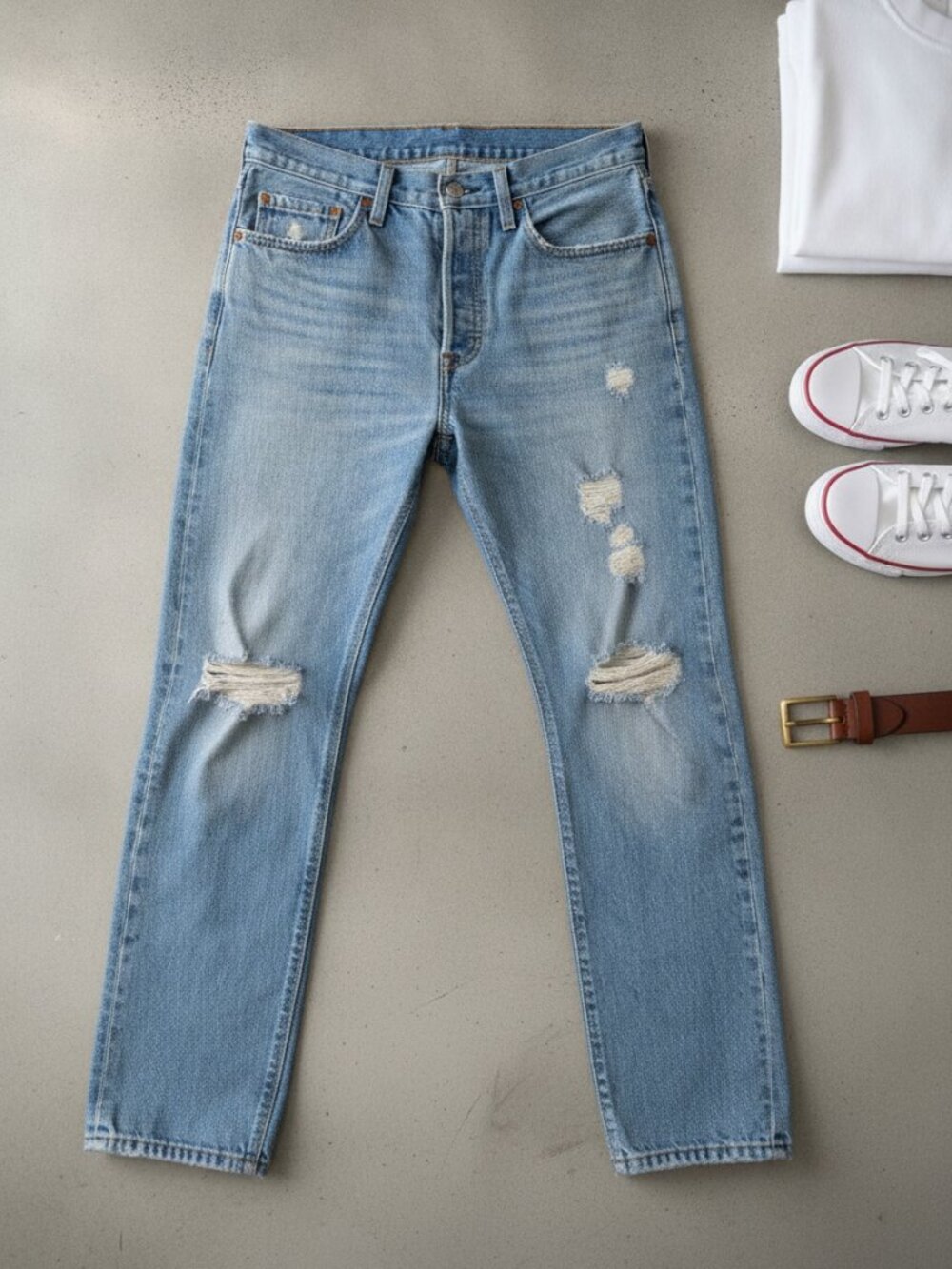 Levi's 501 Original Distressed Jeans Size 27